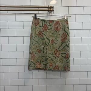 Tommy Bahama Green and Red Floral Pencil Skirt